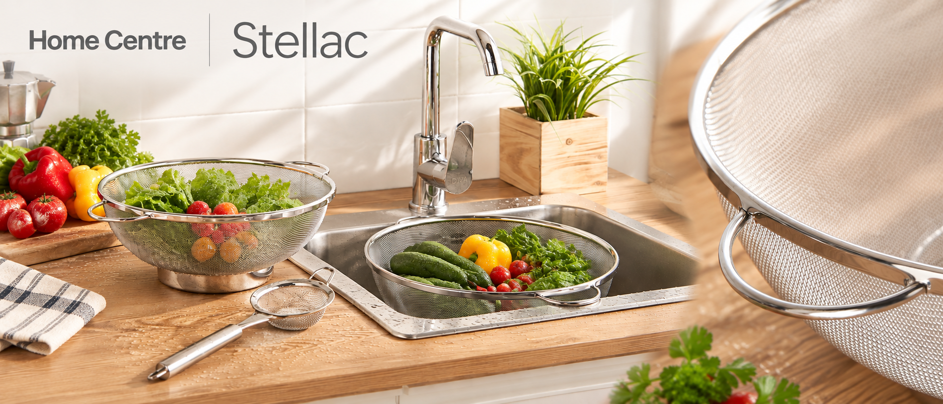 آبکش هوم سنتر مدل Home centre Stellac قطر 25 سانتی متر